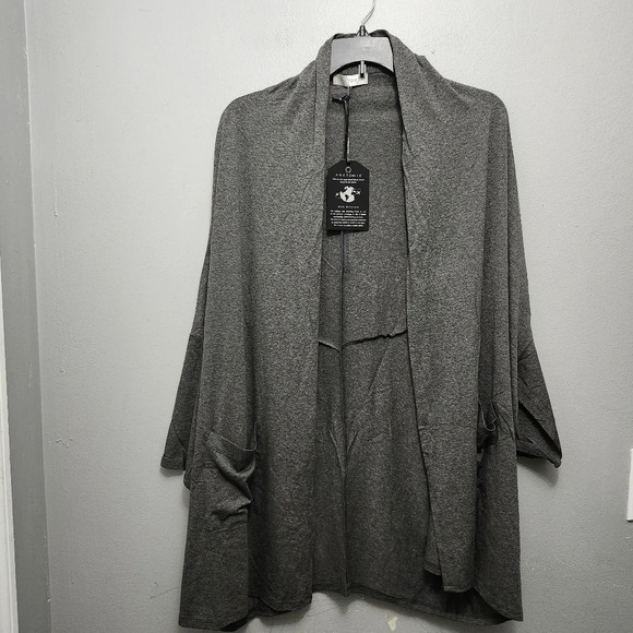 Anatomie women's open front cardigan size 1(S/M) dakota dark heather gray - Picture 1 of 10